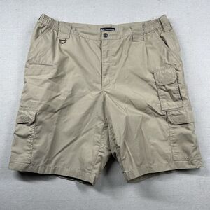 5.11 Tactical Shorts Mens 40 Cargo Rip Stop Utility Canvas Work Elastic Khaki 11